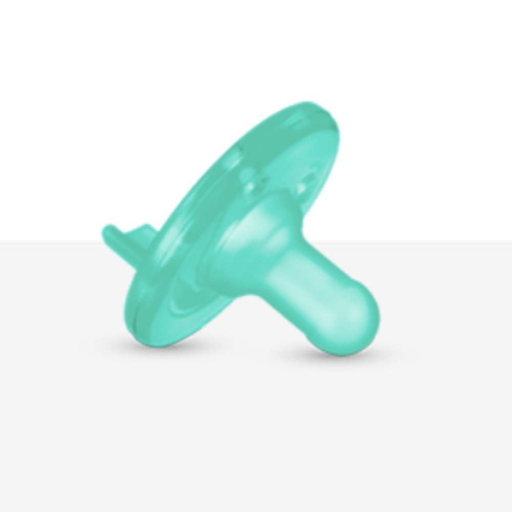 Soothie Pacifier Philips Notched Newborn NICU Green 3 Months Hospital Binky